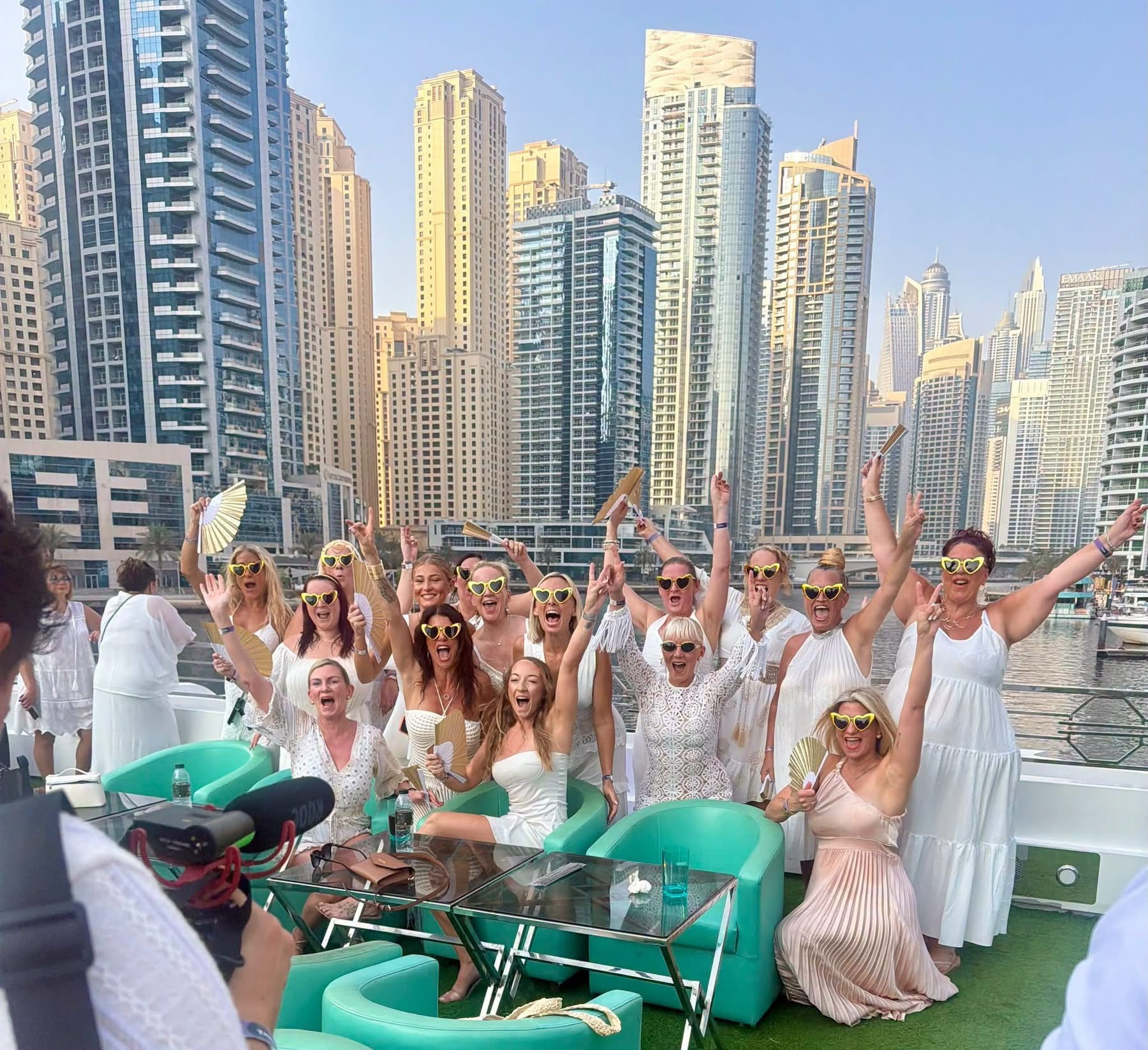 Travel community celebrating together
